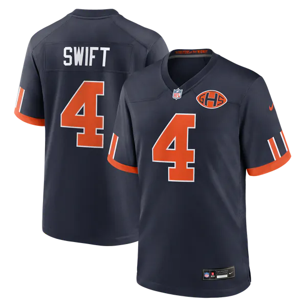 D'Andre Swift Chicago Bears Nike 2026 Rivalries Collection Game Jersey - Navy