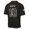 Drake Maye New England Patriots Nike Youth 2026 Salute to Service Game Jersey - Black