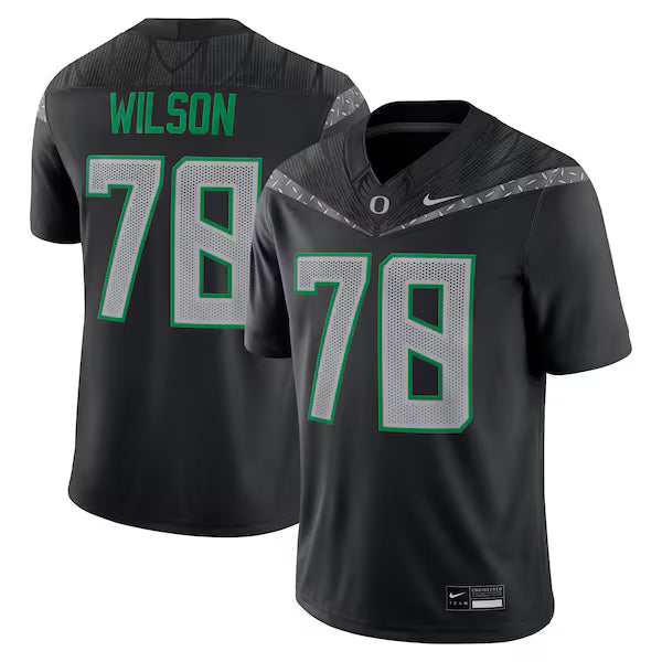 Gernorris Wilson Oregon Ducks Nike Home Game Jersey - Black