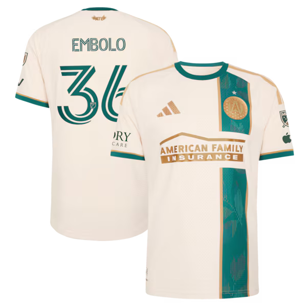 Breel Embolo Atlanta United FC adidas 2026 Spirit of '96 On-Field Authentic Patch Jersey - Tan