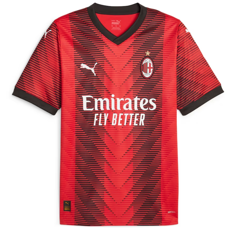 AC Milan Team Home Shirt 2023-24 Custom Jersey - Red - Jersey Teams World