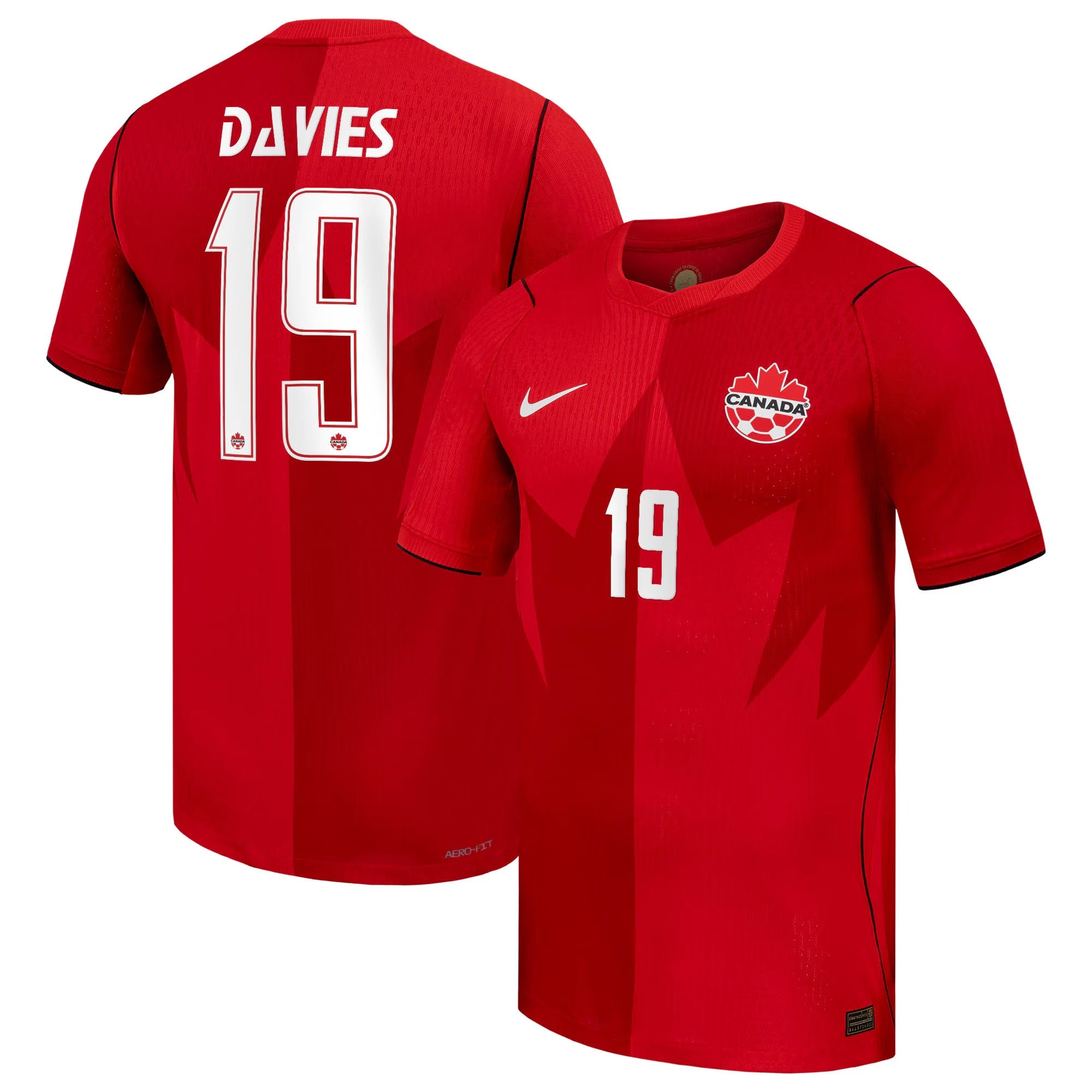 Alphonso Davies Canada Soccer Nike 2026 Home Match Authentic Jersey - Red - Jersey Teams World