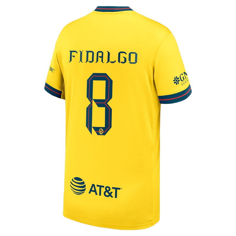 Álvaro Fidalgo Club America Nike 2024/25 Home Player Jersey - Yellow