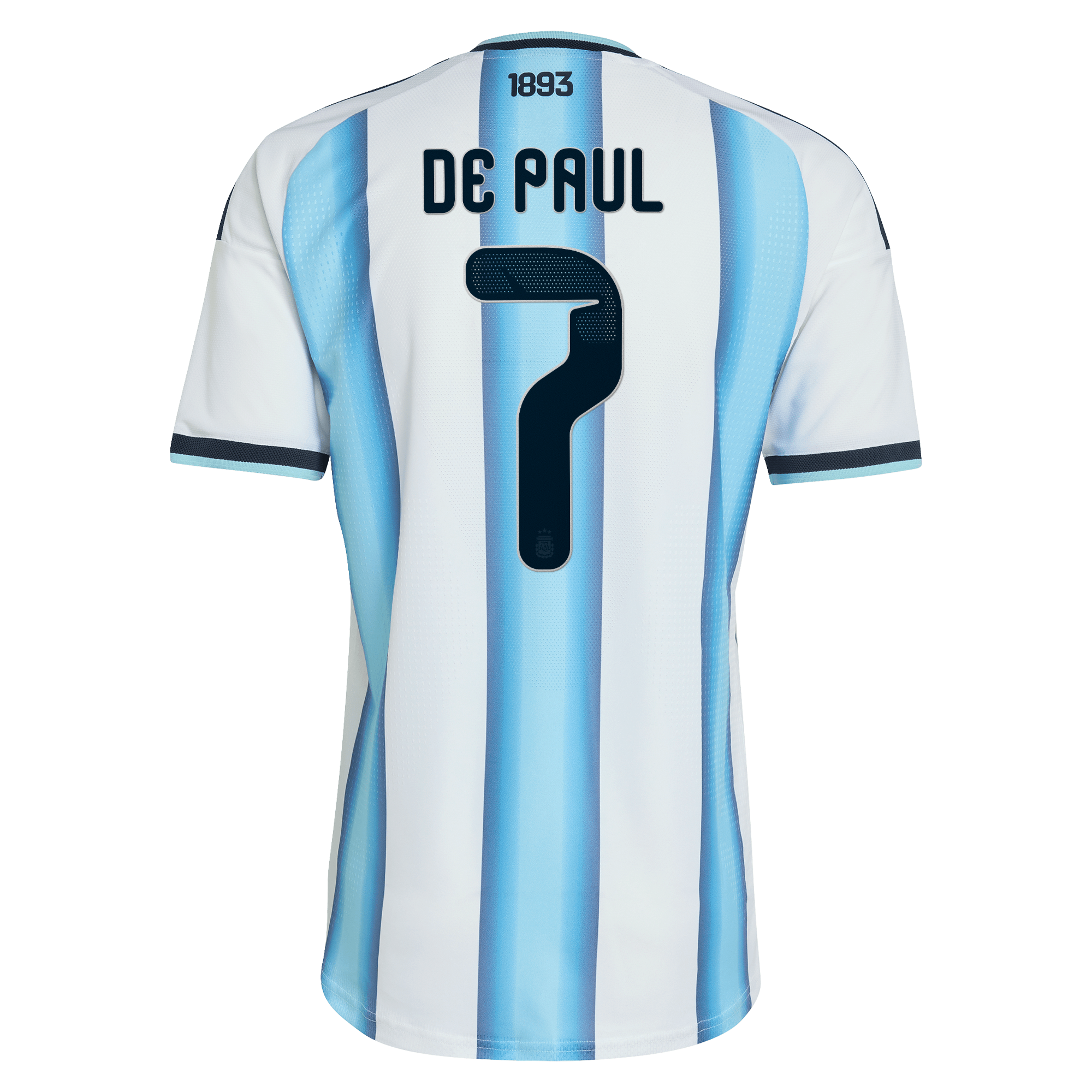 Argentina 2026 Home Player Jersey #7 - White (De Paul )