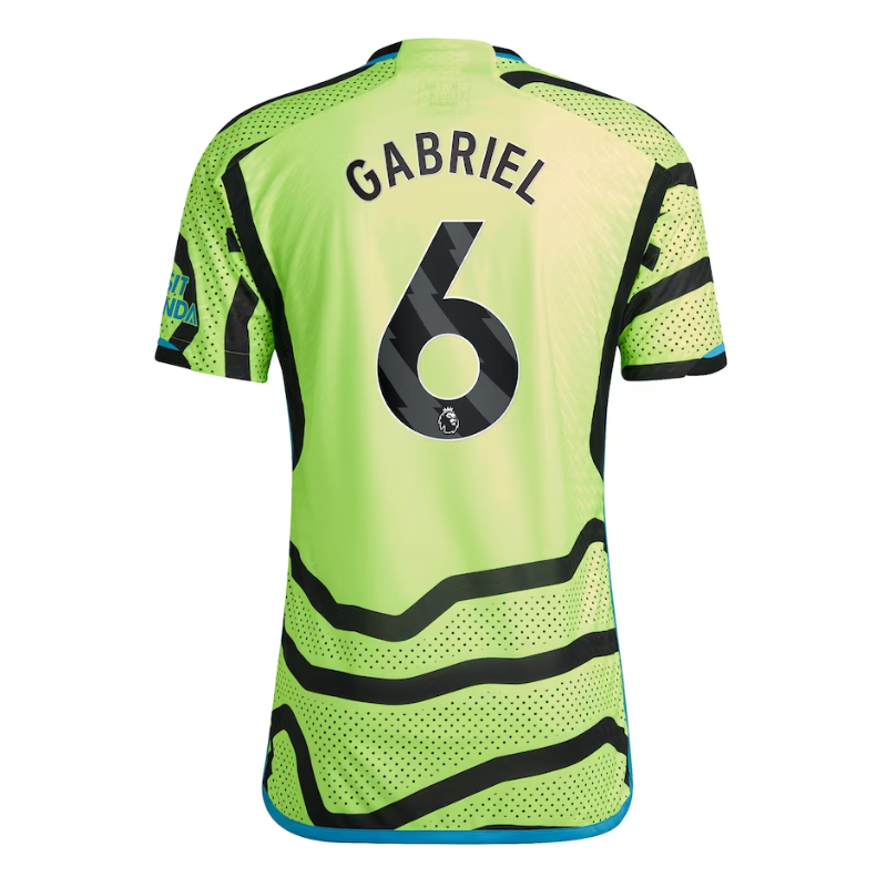 Arsenal Away Shirt 2023-24 with Gabriel 6 printing Jersey - Yellow