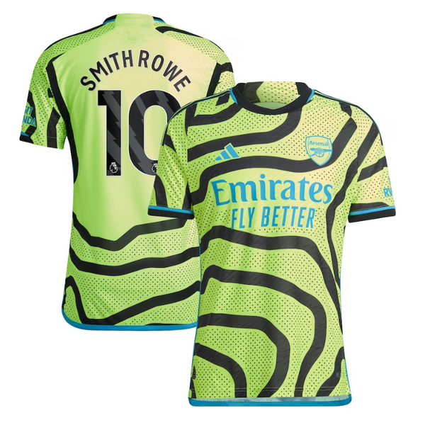 Arsenal Away Shirt 2023-24 with Smith Rowe 10 printing Jersey - Yellow