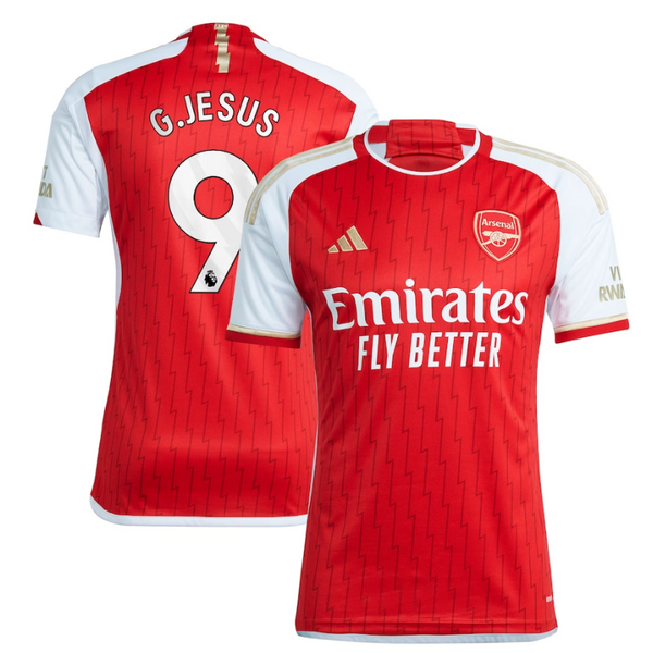 Arsenal Team 2023-24 with Jersey G.Jesus 9 printing - red - Jersey Teams World