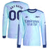 Arsenal adidas 2024/25 Third Long Sleeve Custom Jersey - Aqua