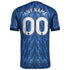 Arsenal adidas 2025/26 Away Custom Jersey - Blue