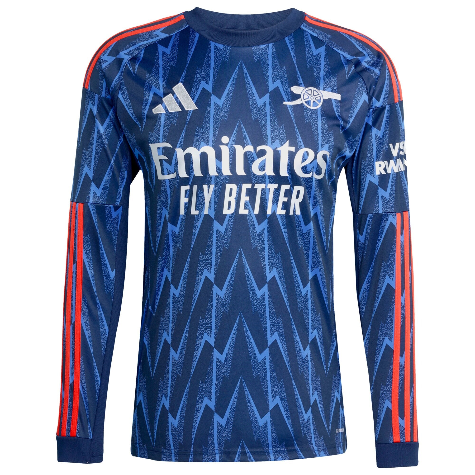 Arsenal adidas 2025/26 Away Long Sleeve Customized Jersey - Blue