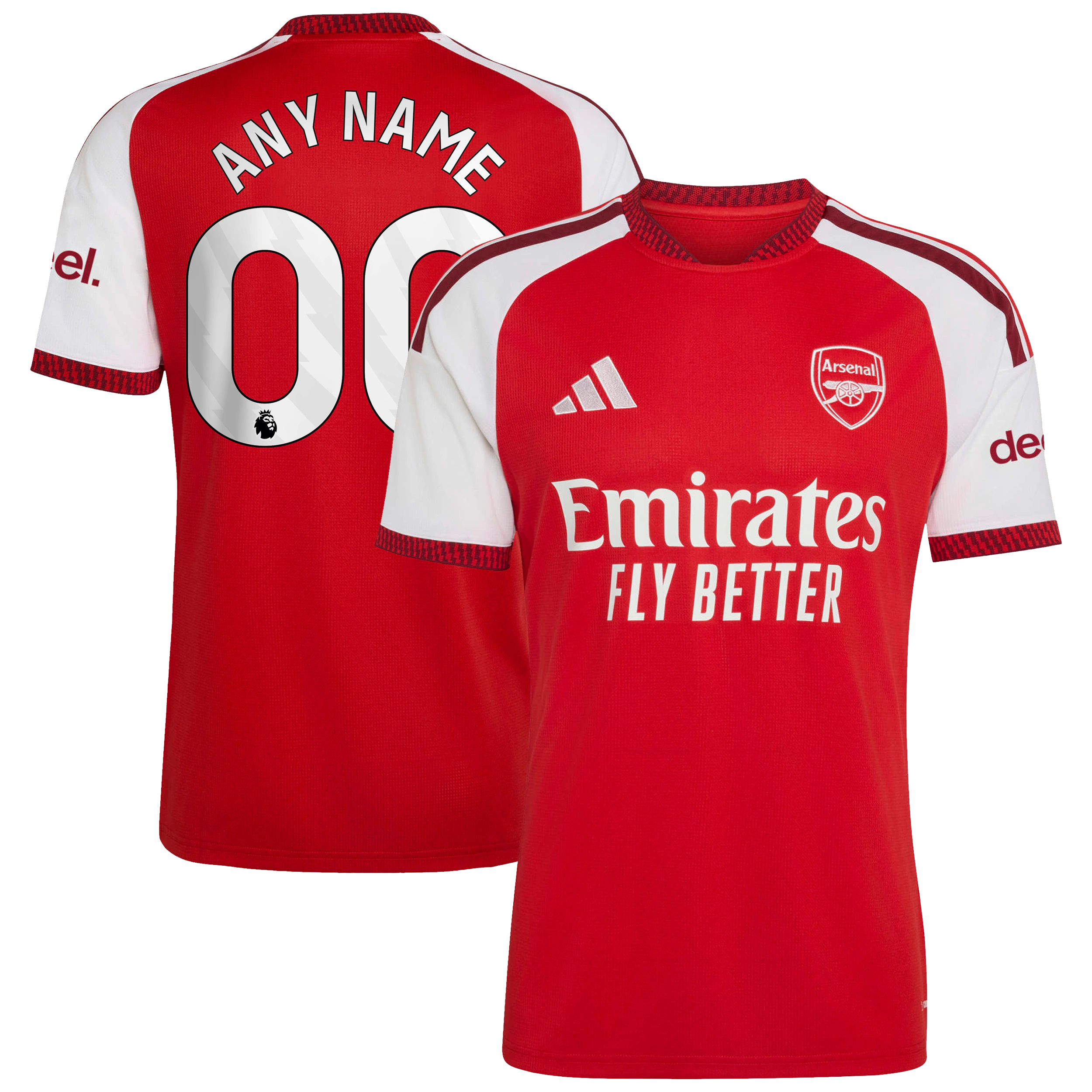 Arsenal adidas 2026/27 Home Replica Custom Jersey – Red