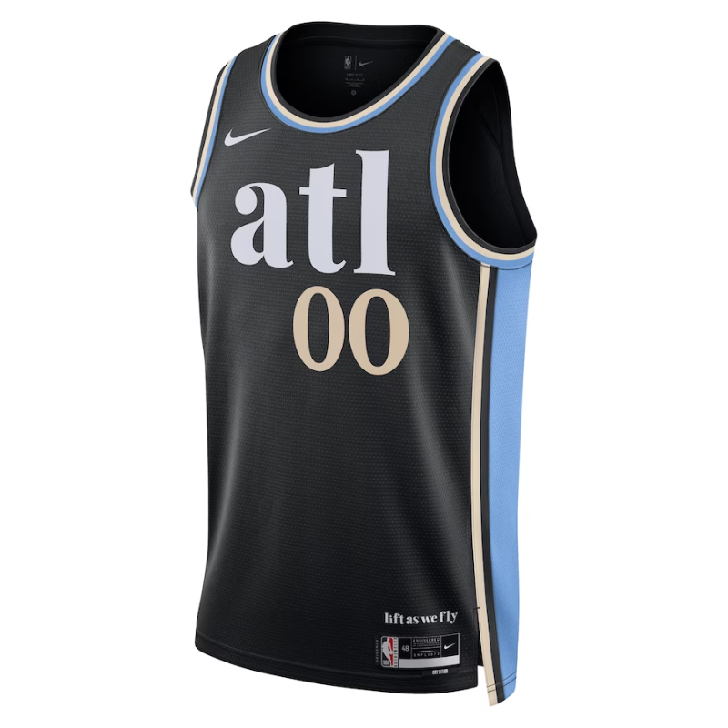 Atlanta Hawks Unisex 2023/24 Custom Swingman Jersey - Black - City Edition