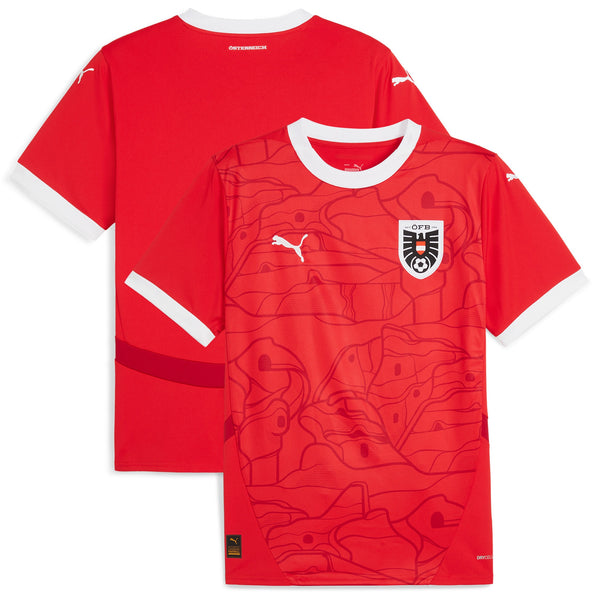 Austria National Team Puma 2024 Home Jersey - Red