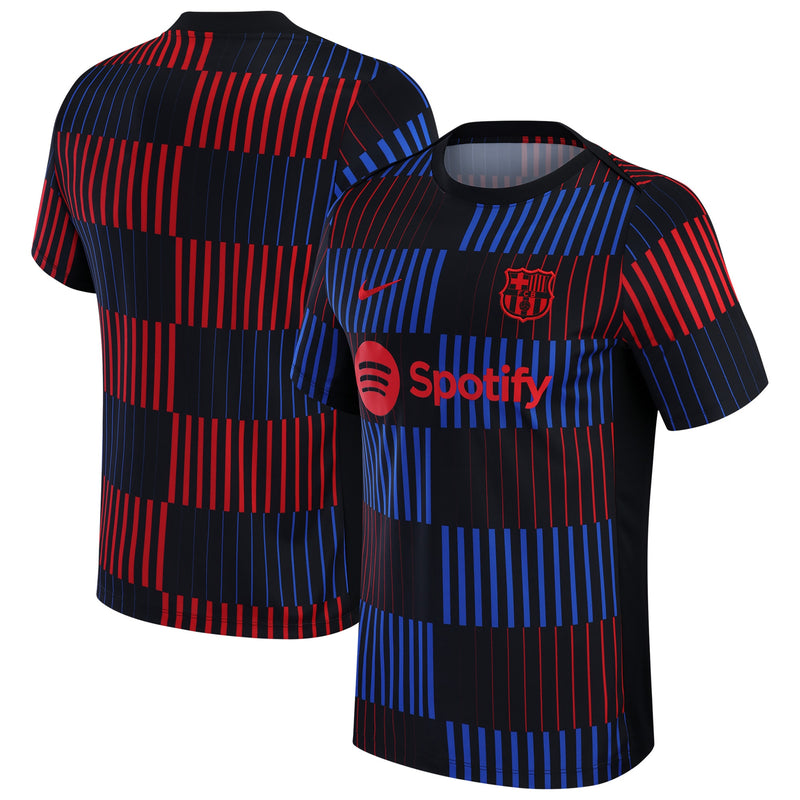 Barcelona Nike 2024/25 Away Academy Pro Pre-Match Slim Fit Top - Black