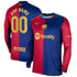 Barcelona Nike 2024/25 Home Long Sleeve Custom Jersey - Royal - Jersey Teams World