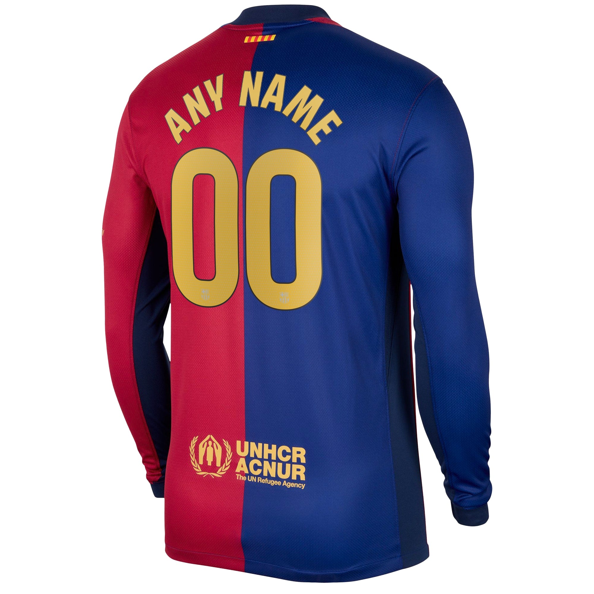 Barcelona Nike 2024/25 Home Long Sleeve Custom Jersey - Royal - Jersey Teams World