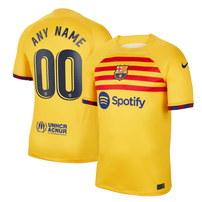 Barcelona Shirt 2022/24 Fourth Customized Jersey - Yellow - Jersey Teams World