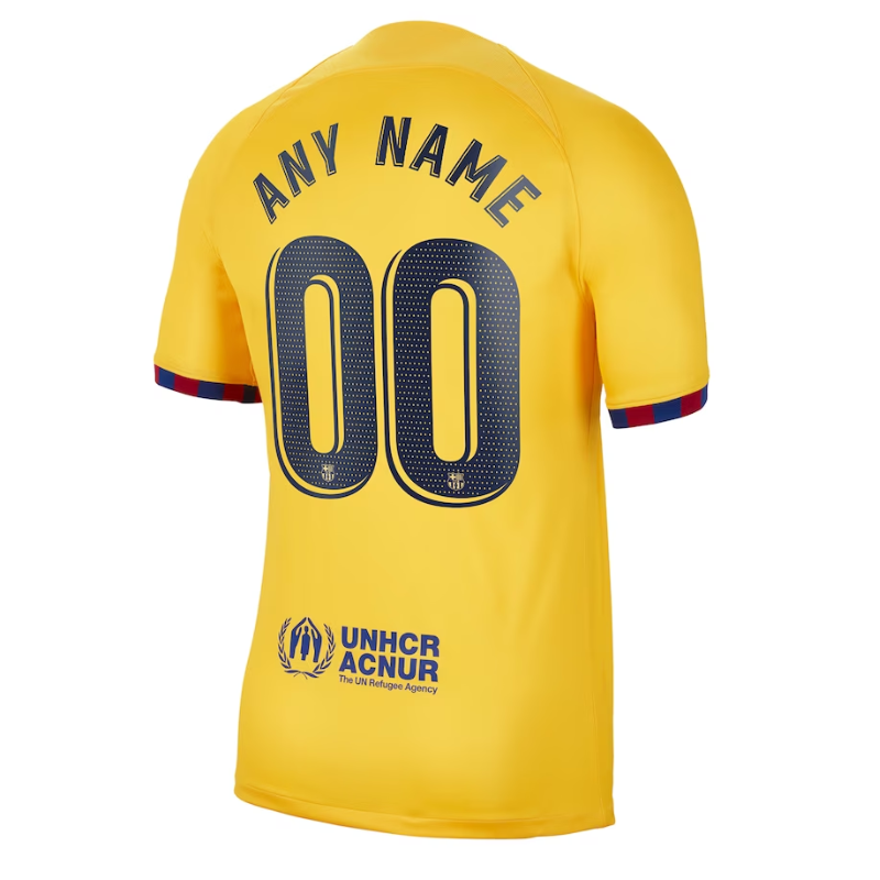 Barcelona Shirt 2022/24 Fourth Customized Jersey - Yellow - Jersey Teams World