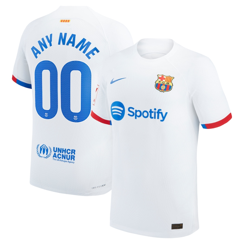 Barcelona Shirt  2023/24 Away Customized Jersey - White - Jersey Teams World