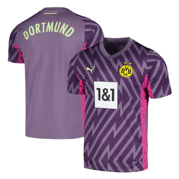 Borussia Dortmund 2023/24 Short Sleeve Goalkeeper Custom Jersey - Purple