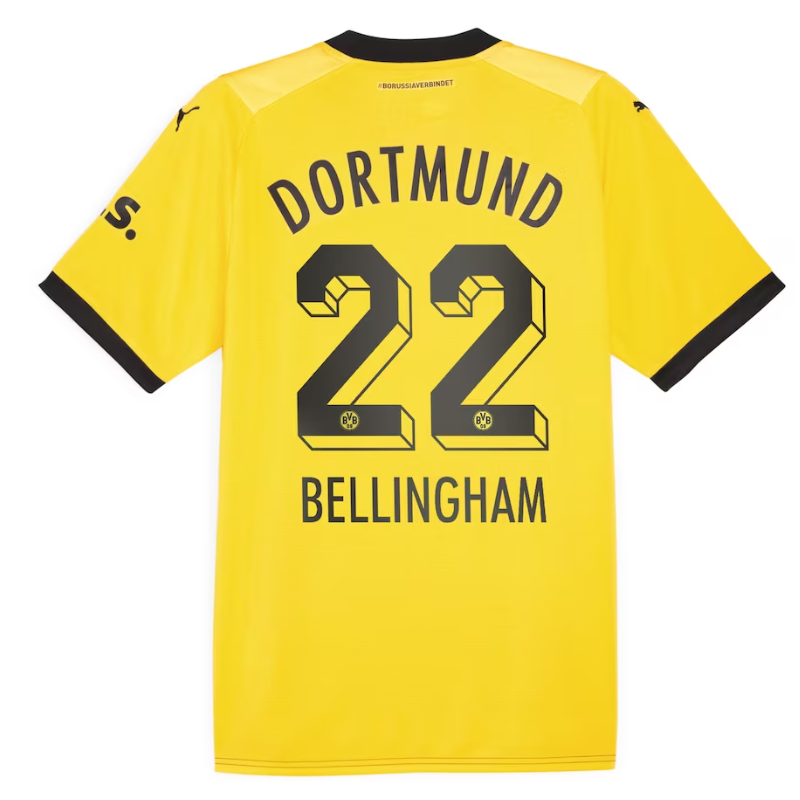 Borussia Dortmund Home Shirt 2023-24 - with Jersey Bellingham 22 printing - Yellow - Jersey Teams World