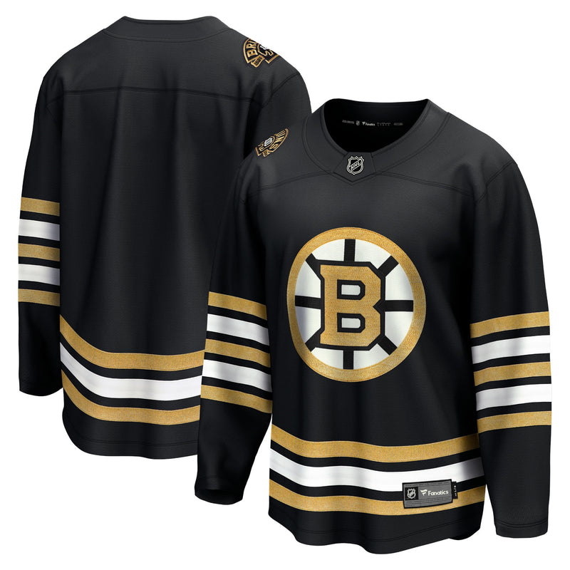 Boston Bruins Fanatics Breakaway Home Anniversary Custom Jersey