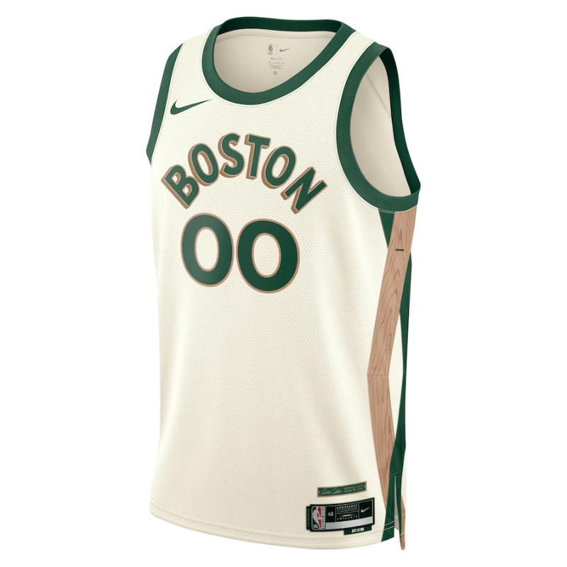 Boston Celtics Unisex 2023/24 Custom Swingman Jersey - White - City Edition