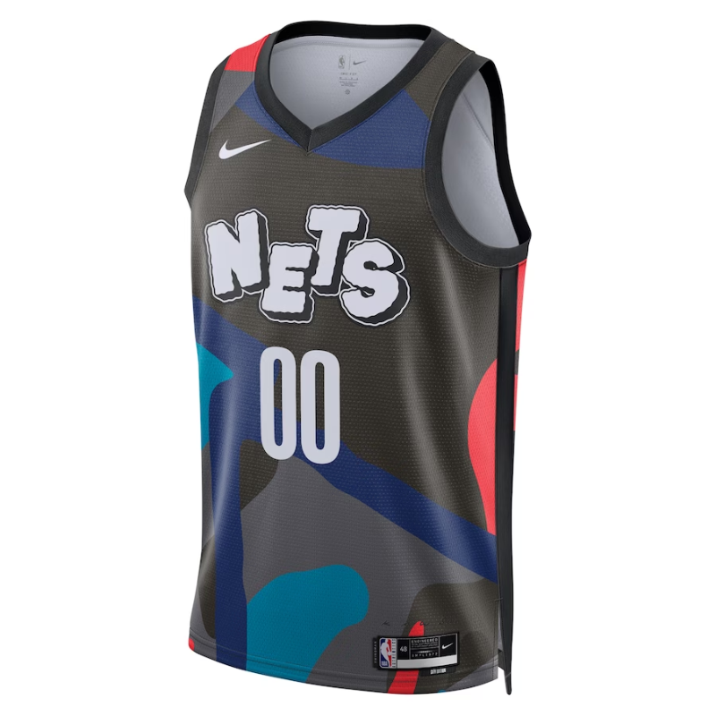 Brooklyn Nets Unisex 2023/24 Custom Swingman Jersey - Black - City Edition - Jersey Teams World