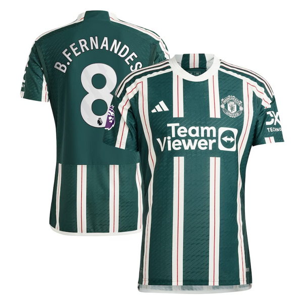 Bruno Fernandes Manchester United Shirt 2023/24 Away Player Jersey - Green