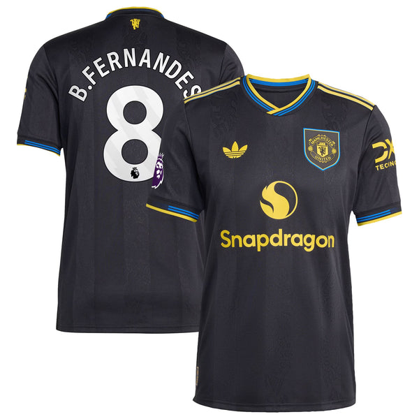 Bruno Fernandes Manchester United adidas 2025/26 Third Player Jersey - Black