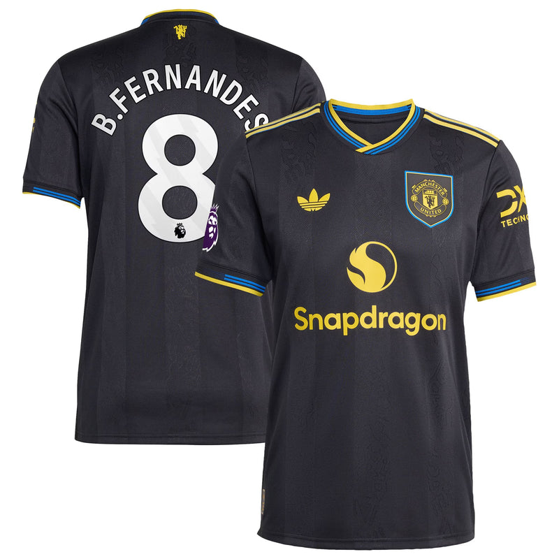 Bruno Fernandes Manchester United adidas 2025/26 Third Player Jersey - Black