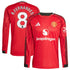 Bruno Fernandes Manchester United adidas Home 2025/26 Player Long Sleeve Jersey - Red - Jersey Teams World