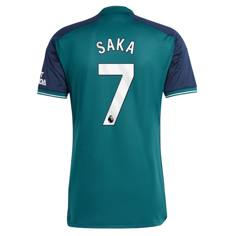 Bukayo Saka Arsenal Adidas 2023/24 Third Player Jersey - Green