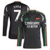 Bukayo Saka Arsenal adidas 2024/25 Away Long Sleeve Player Jersey - Black