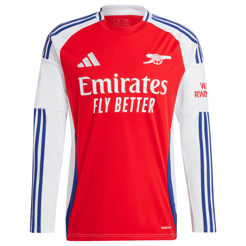 Bukayo Saka Arsenal adidas 2024/25 Home Long Sleeve Player Jersey – Red