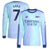 Bukayo Saka Arsenal adidas 2024/25 Third Long Sleeve Player Jersey - Aqua
