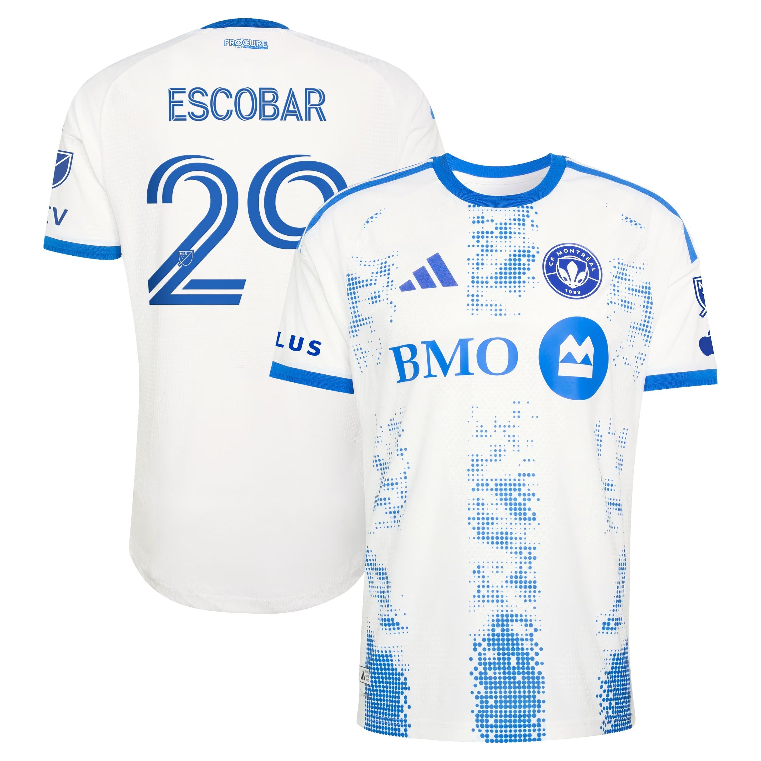 CF Montréal // adidas Franco Escobar #29 Official 2026 The Procure Jersey – White - Jersey Teams World