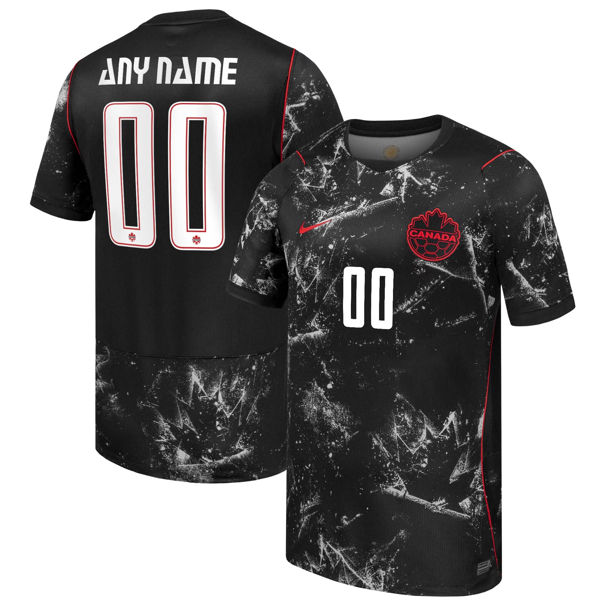 Canada National Teams Soccer Nike 2026 Away Authentic Custom Jersey - Black - Jersey Teams World