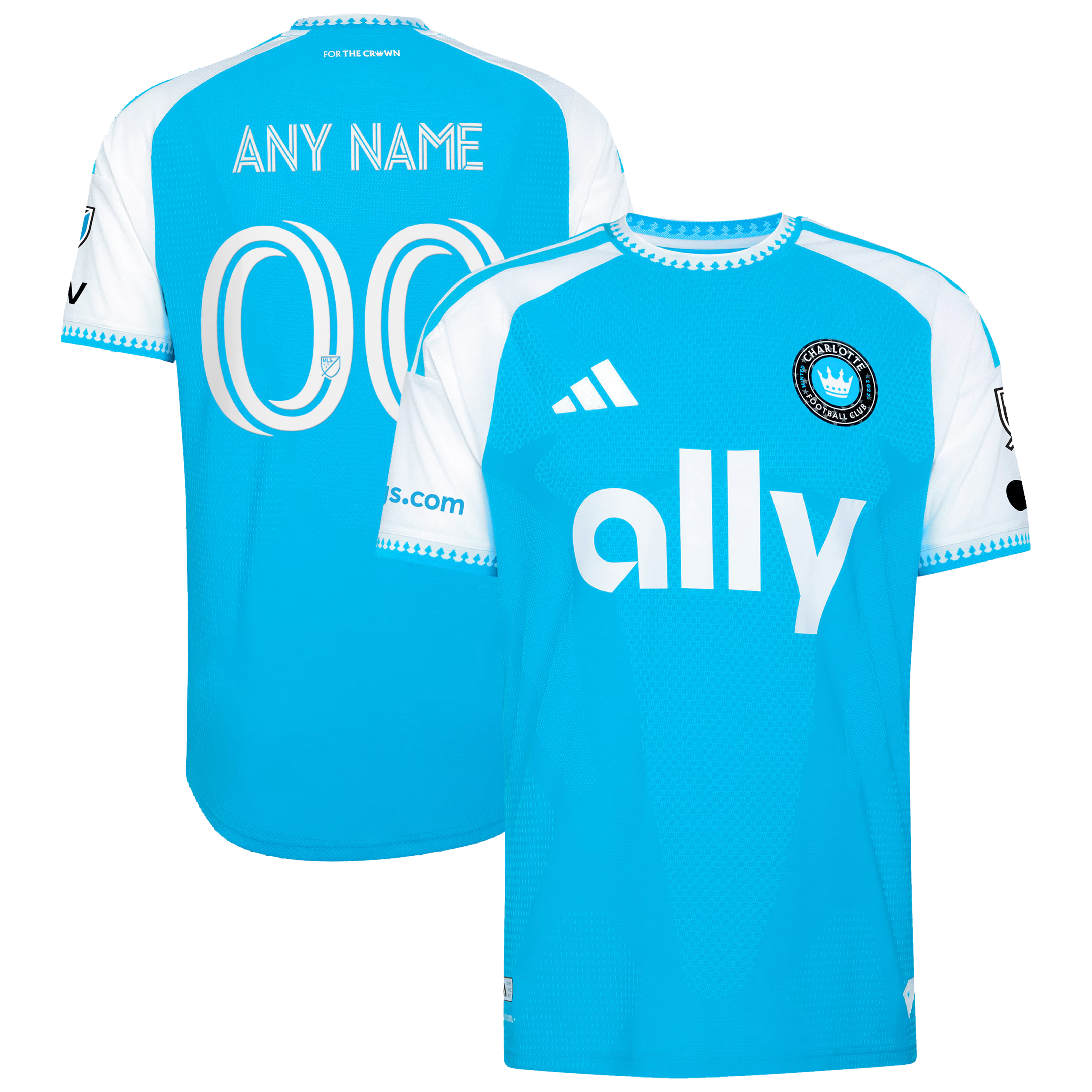 Charlotte FC // adidas Official 2026 Carolina Kit On-Field Patch Custom Jersey – Blue - Jersey Teams World