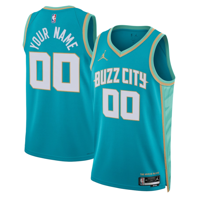 Charlotte Hornets Unisex 2023/24 Custom Swingman Jersey - Teal - City Edition