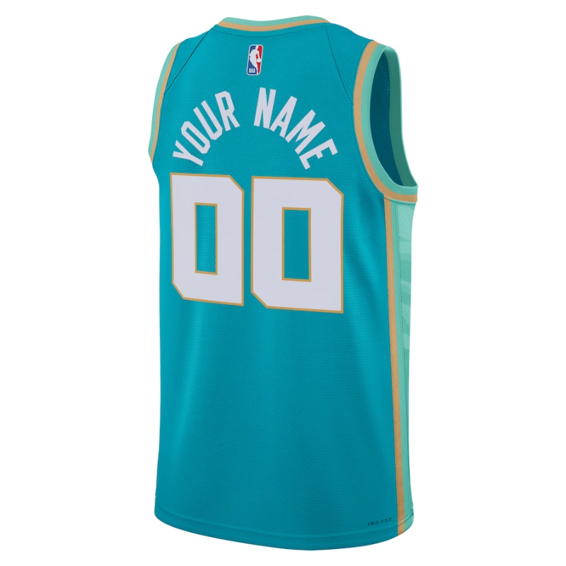 Charlotte Hornets Unisex 2023/24 Custom Swingman Jersey - Teal - City Edition