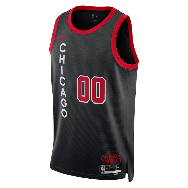 Chicago Bulls Unisex 2023/24 Custom Swingman Jersey - Black - City Edition