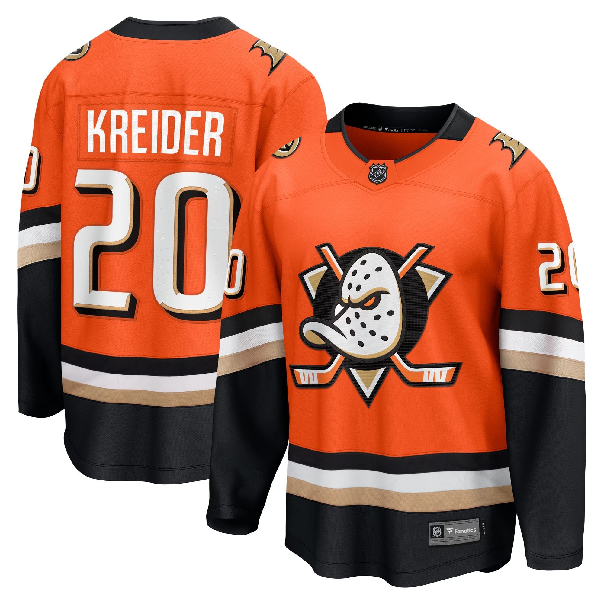 Chris Kreider Anaheim Ducks Fanatics Home Breakaway Jersey – Orange - Jersey Teams World