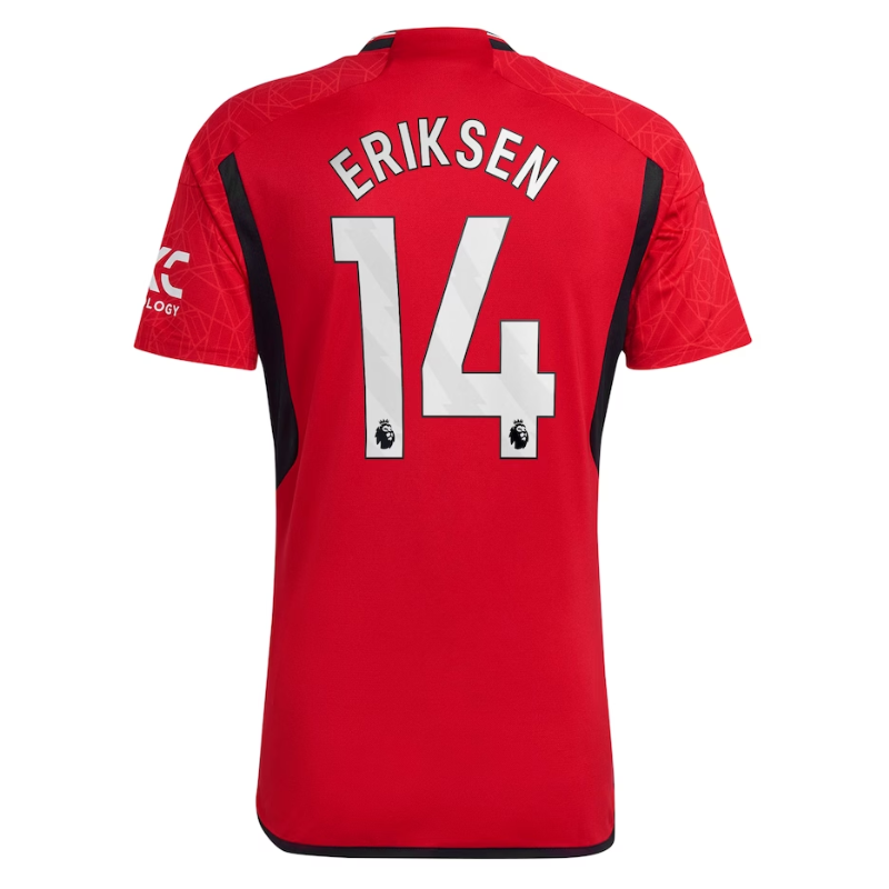 Christian Eriksen Manchester United Shirt 2023/24 Home Player Jersey - Red - Jersey Teams World