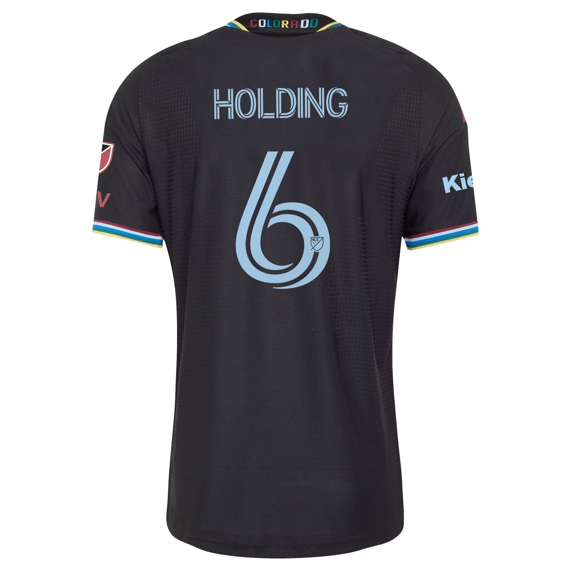 Colorado Rapids // adidas Rob Holding #6 Official 2026 Colorful Colorado On-Field Patch Jersey – Black - Jersey Teams World