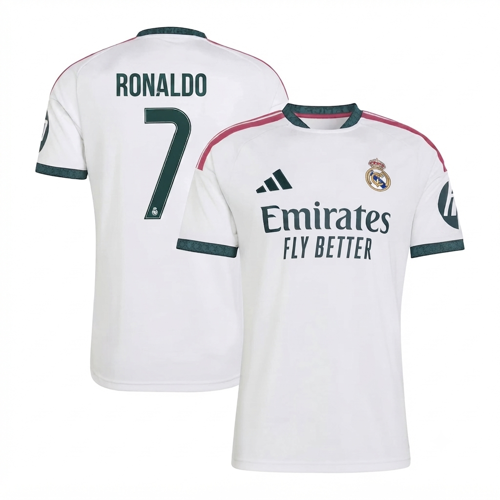 Cristiano Ronaldo 7 Real Madrid adidas 2026/27 Home Replica Jersey - White