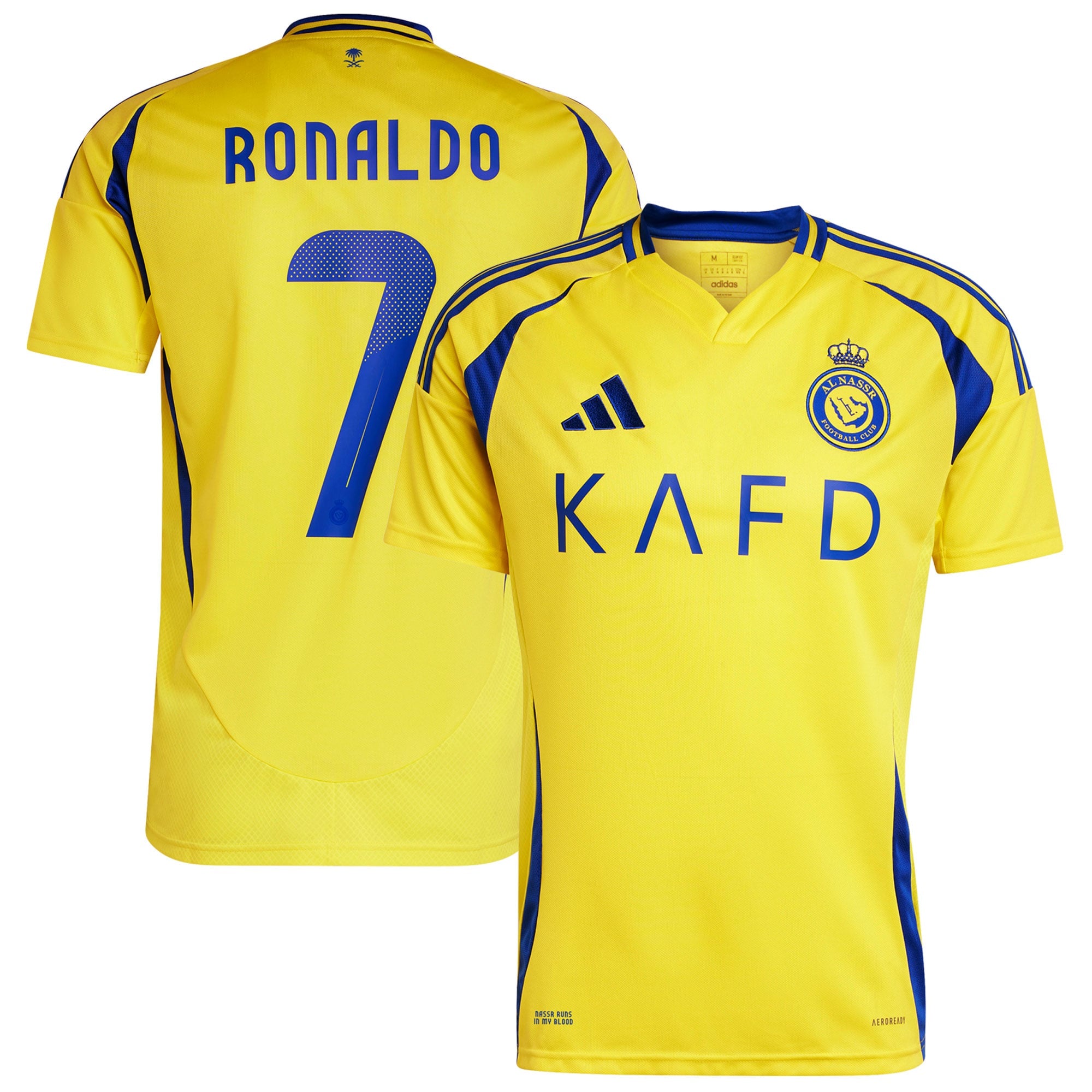 Cristiano Ronaldo Al-Nassr FC adidas 2024/25 Home Player Jersey - Yellow