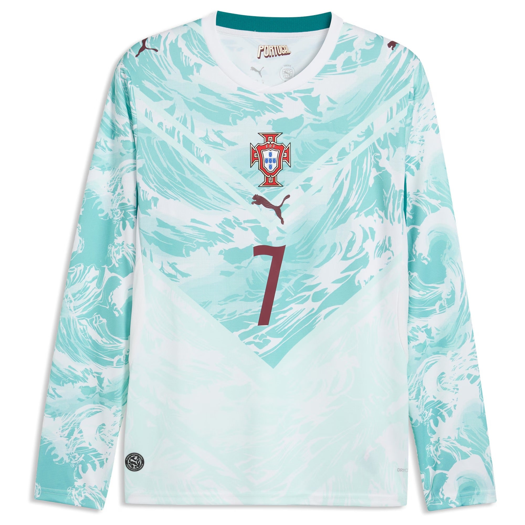 Cristiano Ronaldo #7 Portugal 2026 Long Sleeve Away Jersey - Puma White - Jersey Teams World