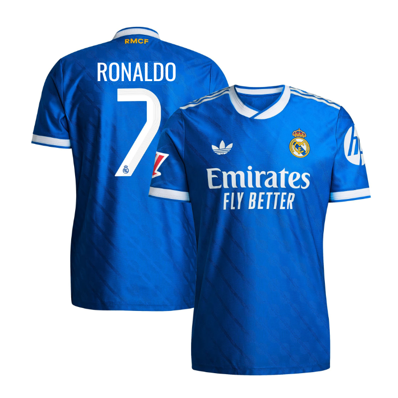 Cristiano Ronaldo 7 Real Madrid adidas 2025/26 Third Player Jersey - Blue - Jersey Teams World