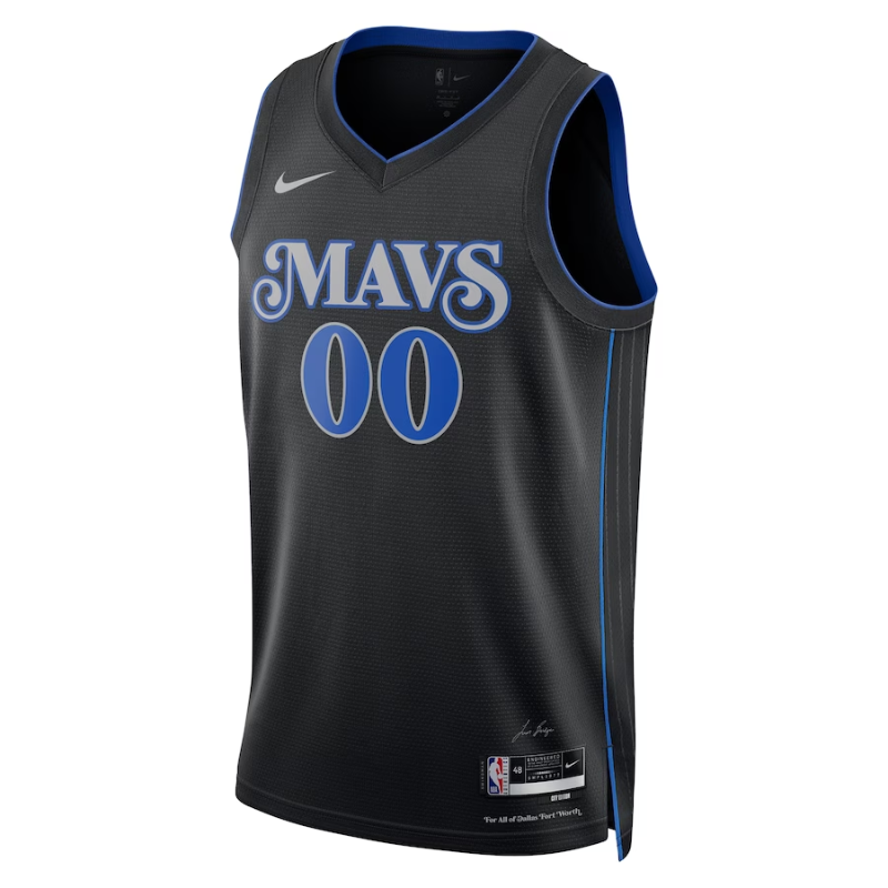 Dallas Mavericks Unisex 2023/24 Custom Swingman Jersey - Black - City Edition